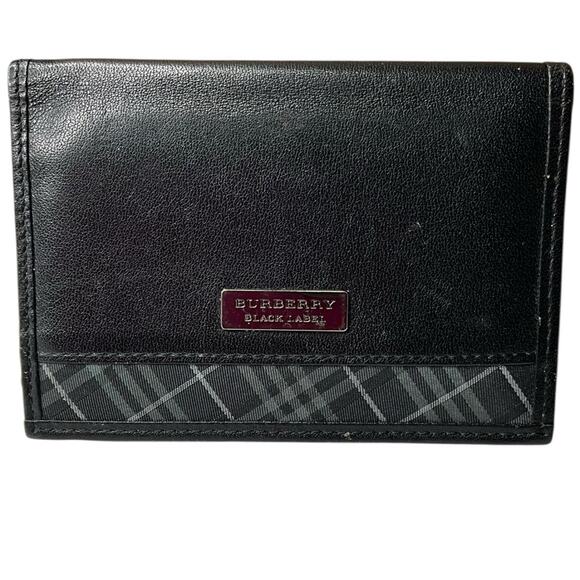 987. BURBERRY Black Label Leather Card Case - Picture 1 of 4